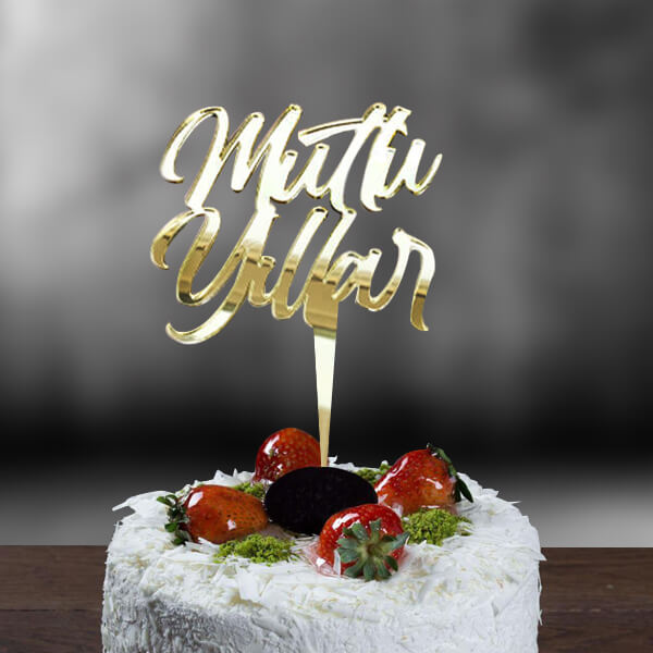 Mutlu Yıllar Pasta Süsü görsel